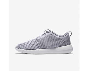 Chaussure Nike Roshe Two Flyknit Pour Homme Lifestyle Gris Loup/Vert Stade/Blanc_NO. 844833-008