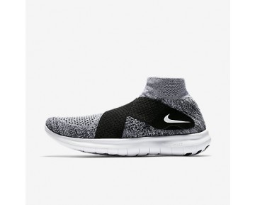Chaussure Nike Free Rn Motion Flyknit 2017 Pour Homme Running Platine Pur/Noir/Gris Loup/Blanc_NO. 880845-001