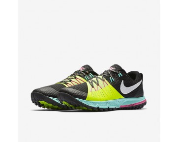 Chaussure Nike Air Zoom Wildhorse 4 Pour Homme Running Noir/Volt/Hyper Turquoise/Blanc_NO. 880565-007