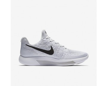 Chaussure Nike Lunarepic Low Flyknit 2 Pour Homme Running Blanc/Platine Pur/Gris Loup/Noir_NO. 863779-100