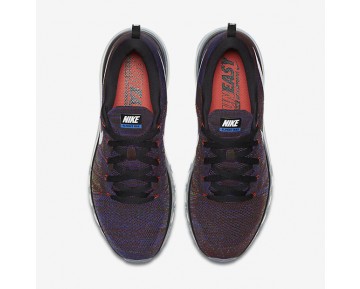 Chaussure Nike Flyknit Air Max Pour Homme Running Noir/Bleu Moyen/Rouge Équipe/Blanc_NO. 620469-016
