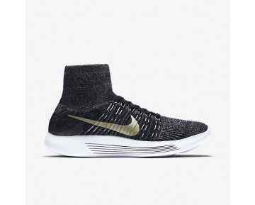 Chaussure Nike Lunarepic Flyknit Bhm Pour Homme Running Noir/Blanc/Étoile D'Or Métallique_NO. 881681-007