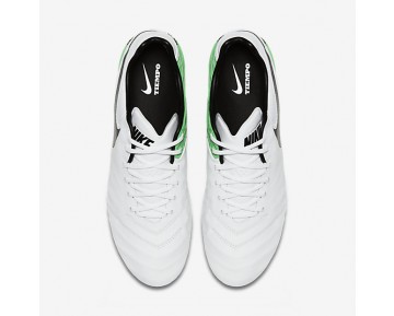 Chaussure Nike Tiempo Legend Vi Fg Pour Homme Football Blanc/Vert Electro/Noir_NO. 819177-103