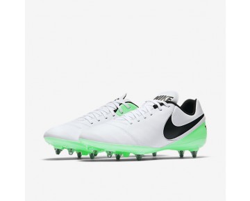 Chaussure Nike Tiempo Genio Ii Leather Sg Pour Homme Football Blanc/Vert Electro/Noir_NO. 819715-103