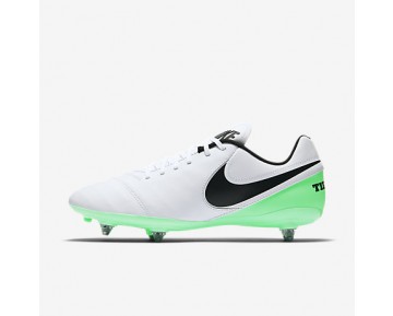 Chaussure Nike Tiempo Genio Ii Leather Sg Pour Homme Football Blanc/Vert Electro/Noir_NO. 819715-103