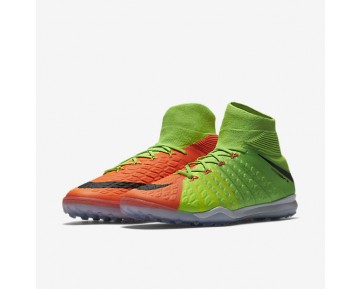 Chaussure Nike Hypervenomx Proximo Ii Dynamic Fit Tf Pour Homme Football Vert Électrique/Hyper Orange/Volt/Noir_NO. 852576-308