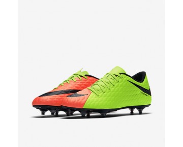 Chaussure Nike Hypervenom Phade 3 Sg Pour Homme Football Vert Électrique/Hyper Orange/Volt/Noir_NO. 852544-308