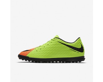 Chaussure Nike Hypervenomx Phade 3 Tf Pour Homme Football Vert Électrique/Hyper Orange/Volt/Noir_NO. 852545-308