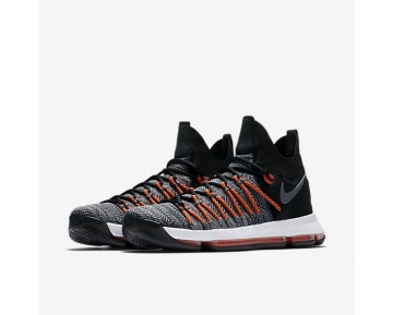 Chaussure Nike Zoom Kd 9 Elite Pour Homme Basketball Noir/Gris Foncé/Hyper Orange/Blanc_NO. 878637-010